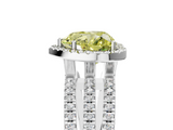 White gold Fancy Yellow Heart  Cut Halo Diamond Engagement Ring with Split Shank and Four-Prong Setting_25
