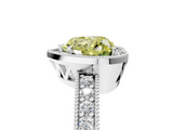 White gold Fancy Yellow Heart  Cut Halo Diamond Pave Band Ring with Four-Prong Setting_49