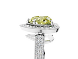 White gold Fancy Yellow Heart  Cut Halo Diamond Pave Band with Four-Prong Setting_41