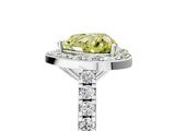 White gold Fancy Yellow Heart Cut Halo Diamond Ring with Pavé Band and Three-Prong Setting_41