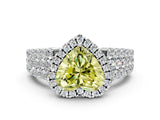 White gold Fancy Yellow Heart Cut Halo Pavé Diamond Engagement Ring with Split Shank and Four-Prong Setting_15