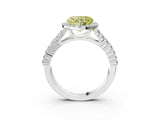 White gold Fancy Yellow Heart Cut Halo Pavé Diamond Engagement Ring with Split Shank and Four-Prong Setting_18