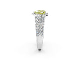 White gold Fancy Yellow Heart Cut Halo Pavé Diamond Engagement Ring with Split Shank and Four-Prong Setting_23