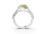 White gold Fancy Yellow Heart Cut Halo Pavé Diamond Engagement Ring with Split Shank and Four-Prong Setting_24
