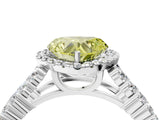 White gold Fancy Yellow Heart Cut Halo Pavé Diamond Engagement Ring with Split Shank and Four-Prong Setting_31