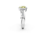 White gold Fancy Yellow Heart  Cut Halo Pave Band Four-Prong Ring_51