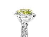 White gold Fancy Yellow Heart  Cut Halo Pave Band Four-Prong Setting Ring_26