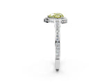 White gold Fancy Yellow Heart  Cut Halo Pave Split Shank Prong Setting Ring_33