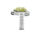 White gold Fancy Yellow Heart  Cut Halo Pave Split Shank Prong Setting Ring_36