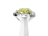 White gold Fancy Yellow Heart  Cut Halo Solitaire Engagement Ring with Square Band and Four-Prong Setting_129