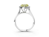 White gold Fancy Yellow Heart  Cut Halo Solitaire Engagement Ring with Square Band and Four-Prong Setting_15