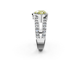 White gold Fancy Yellow Heart  Cut Halo Split Shank Diamond Ring with Four-Prong Setting_47