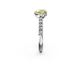 White gold Fancy Yellow Heart  Cut Pavé Band Solitaire Ring with Four-Prong Setting_23