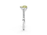 White gold Fancy Yellow Heart Cut Solitaire Cathedral Diamond Engagement Ring with Channel-Set Band and Four-Prong Setting_17
