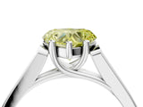 White gold Fancy Yellow Heart Cut Solitaire Cathedral Diamond Engagement Ring with Channel-Set Band and Four-Prong Setting_19