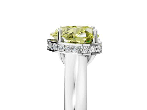 White gold Fancy Yellow Heart Cut Solitaire Diamond Engagement Ring with Four-Prong Setting and Tapered Band_17