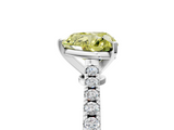 White gold Fancy Yellow Heart  Cut Solitaire Diamond Engagement Ring with Pave Band and Four-Prong Setting_164