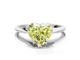 White gold Fancy Yellow Heart Cut Solitaire Diamond Ring with Six-Prong Setting and Classic Band_48