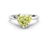 White gold Fancy Yellow Heart Cut Solitaire Diamond Ring with Six-Prong Setting and Classic Band_50