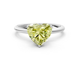 White gold Fancy Yellow Heart  Cut Solitaire Engagement Ring with Four-Prong Setting and Classic Band_21