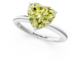 White gold Fancy Yellow Heart  Cut Solitaire Engagement Ring with Four-Prong Setting and Classic Band_22