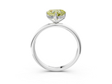 White gold Fancy Yellow Heart  Cut Solitaire Engagement Ring with Four-Prong Setting and Classic Band_24