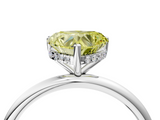 White gold Fancy Yellow Heart  Cut Solitaire Engagement Ring with Four-Prong Setting and Classic Band_25
