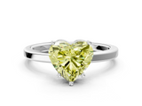 White gold Fancy Yellow Heart  Cut Solitaire Engagement Ring with Four-Prong Setting on a Classic Band_20