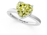 White gold Fancy Yellow Heart  Cut Solitaire Engagement Ring with Four-Prong Setting on a Classic Band_21