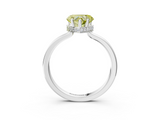 White gold Fancy Yellow Heart  Cut Solitaire Engagement Ring with Four-Prong Setting on a Classic Band_23