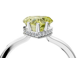 White gold Fancy Yellow Heart  Cut Solitaire Engagement Ring with Four-Prong Setting on a Classic Band_24