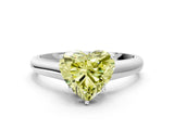 White gold Fancy Yellow Heart Cut Solitaire Engagement Ring with Tapered Band and Four-Prong Setting_15