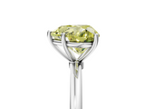 White gold Fancy Yellow Heart  Cut Solitaire Engagement Ring with Thin Band and Four-Prong Setting_8