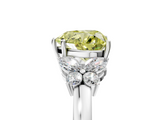 White gold Fancy Yellow Heart  Cut Solitaire Floral Diamond Ring with Four-Prong Setting_42