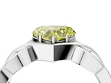 White gold Fancy Yellow Heart Cut Solitaire Intertwined Band Prong Setting Ring_4