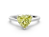 White gold Fancy Yellow Heart  Cut Solitaire Ring with Cathedral Band and Four-Prong Setting_45