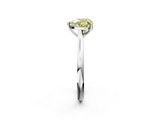 White gold Fancy Yellow Heart  Cut Solitaire Ring with Cathedral Band and Four-Prong Setting_47
