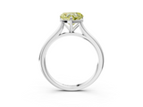 White gold Fancy Yellow Heart  Cut Solitaire Ring with Cathedral Band and Four-Prong Setting_48