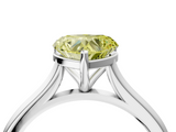 White gold Fancy Yellow Heart  Cut Solitaire Ring with Cathedral Band and Four-Prong Setting_49