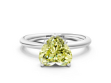 White gold Fancy Yellow Heart  Cut Solitaire Ring with Thin Band and Four-Prong Setting_16