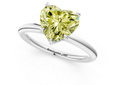 White gold Fancy Yellow Heart  Cut Solitaire Ring with Thin Band and Four-Prong Setting_17