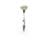 White gold Fancy Yellow Heart  Cut Solitaire Ring with Thin Band and Four-Prong Setting_18