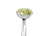 White gold Fancy Yellow Heart  Cut Solitaire Ring with Thin Band and Four-Prong Setting_21