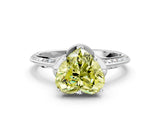 White gold Fancy Yellow Heart Cut Solitaire Split Shank Pave Diamond Engagement Ring with Four-Prong Setting_36