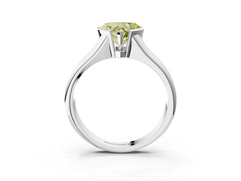 White gold Fancy Yellow Heart Cut Solitaire Tension Set Diamond Ring with Split Shank Band_15