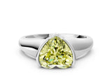 White gold Fancy Yellow Heart Cut Solitaire Tension Set Diamond Ring with Split Shank Band_36