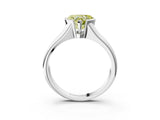 White gold Fancy Yellow Heart Cut Solitaire Tension Set Diamond Ring with Split Shank Band_39