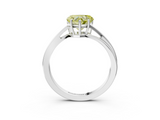 White gold Fancy Yellow Heart  Cut Solitaire Twist Band Ring with Four-Prong Setting_39