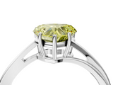 White gold Fancy Yellow Heart  Cut Solitaire Twist Band Ring with Four-Prong Setting_41