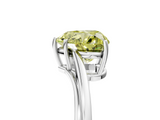 White gold Fancy Yellow Heart  Cut Solitaire Twist Band Ring with Four-Prong Setting_8